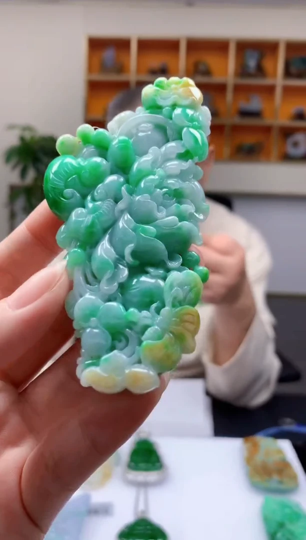 定制翡翠未镶嵌兰*1032ry-毛货挂件18