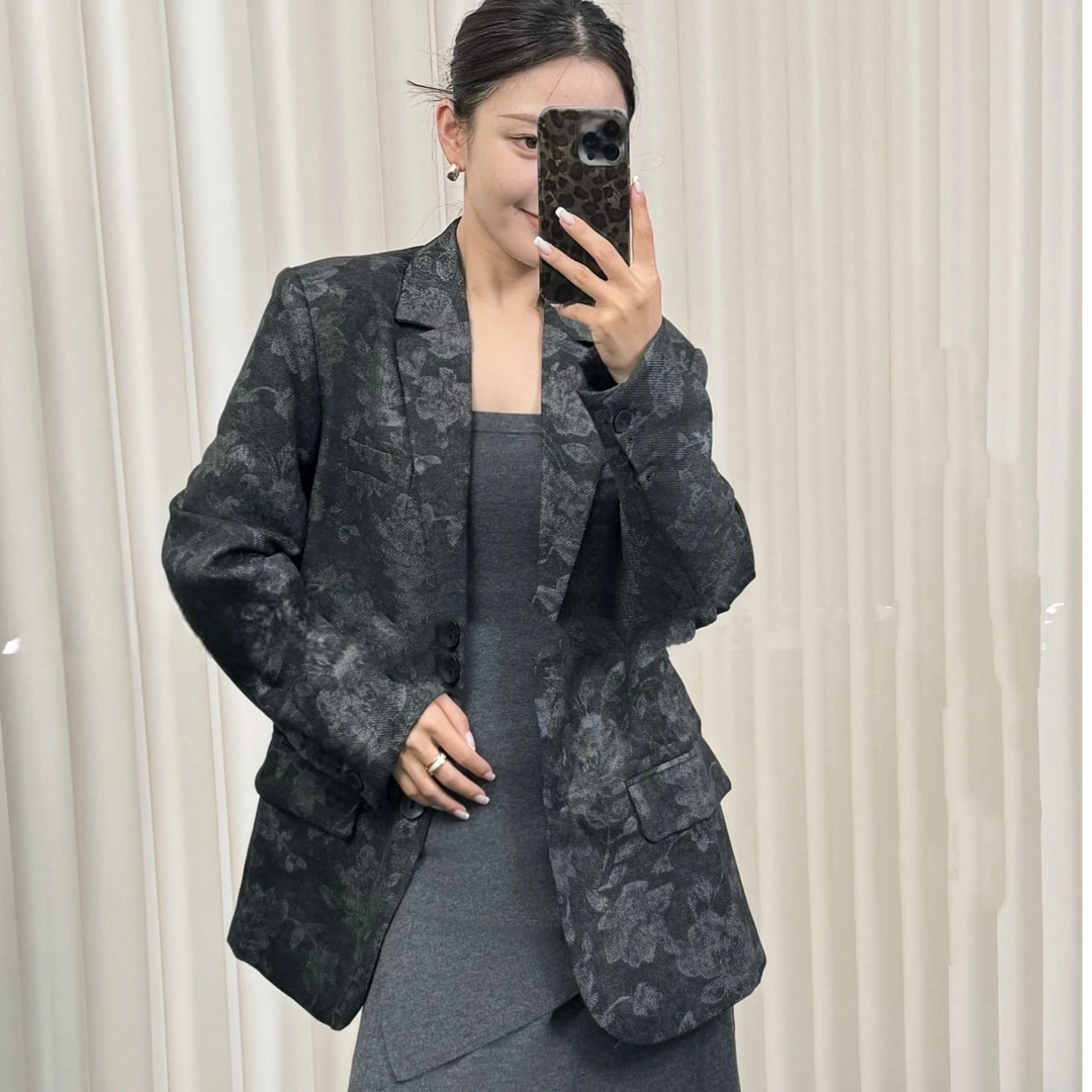 【b13】女西服外套黑，灰两色