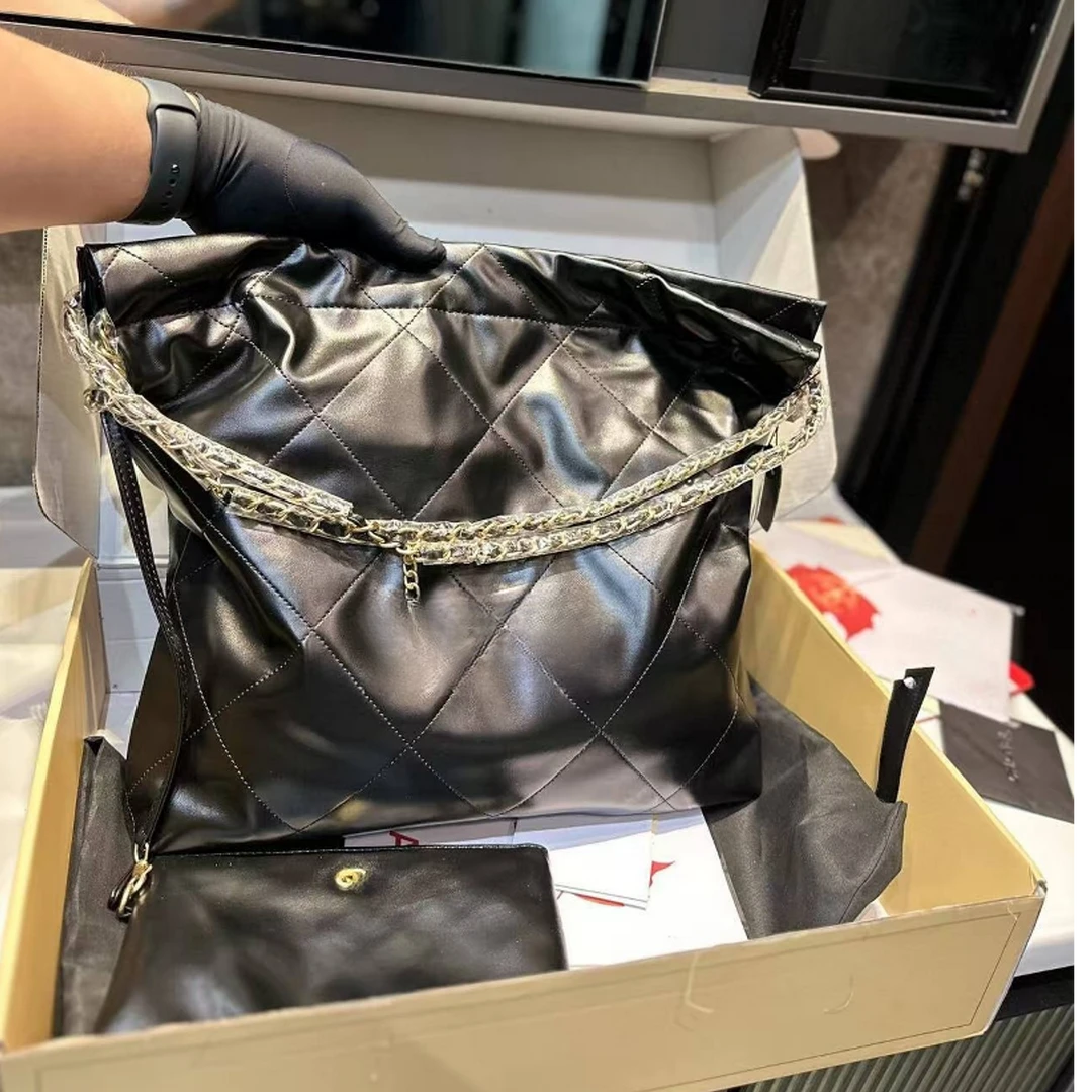 【22bag垃圾袋】珍珠链迷你 垃圾袋单肩包百搭腋下单肩链条托特包