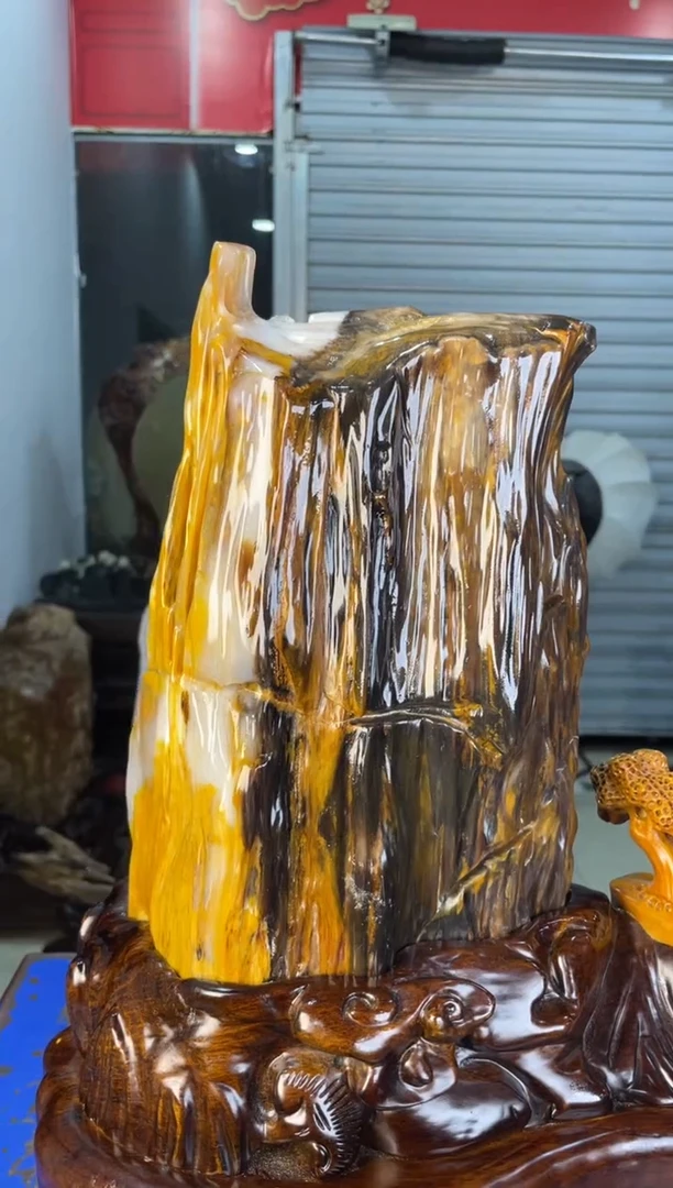 未镶嵌摆件硅化玉47