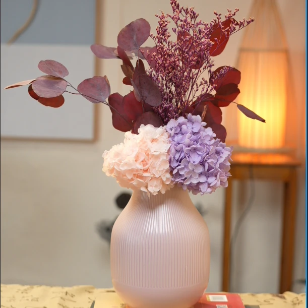 【宜室】餐桌花摆件永生花绣球情人草轻奢摆件客厅卧室花玄关装饰