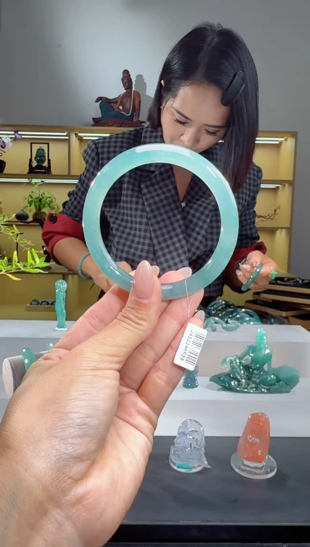 未镶嵌手镯翡翠59圈