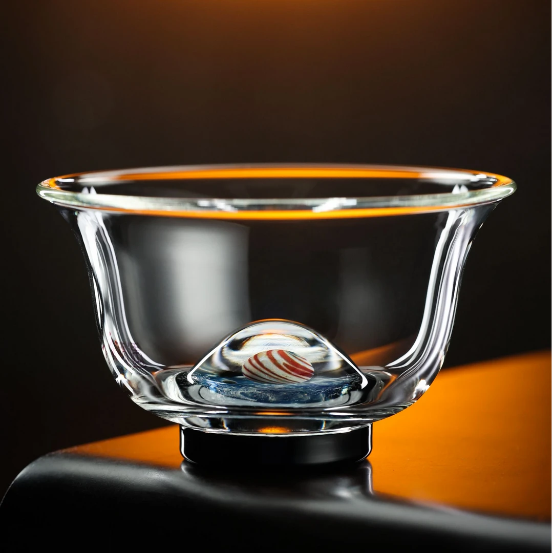 禾器揽遇·星遇·鸿杯玻璃茶杯家用高档泡茶杯大容量耐热主人杯60ml