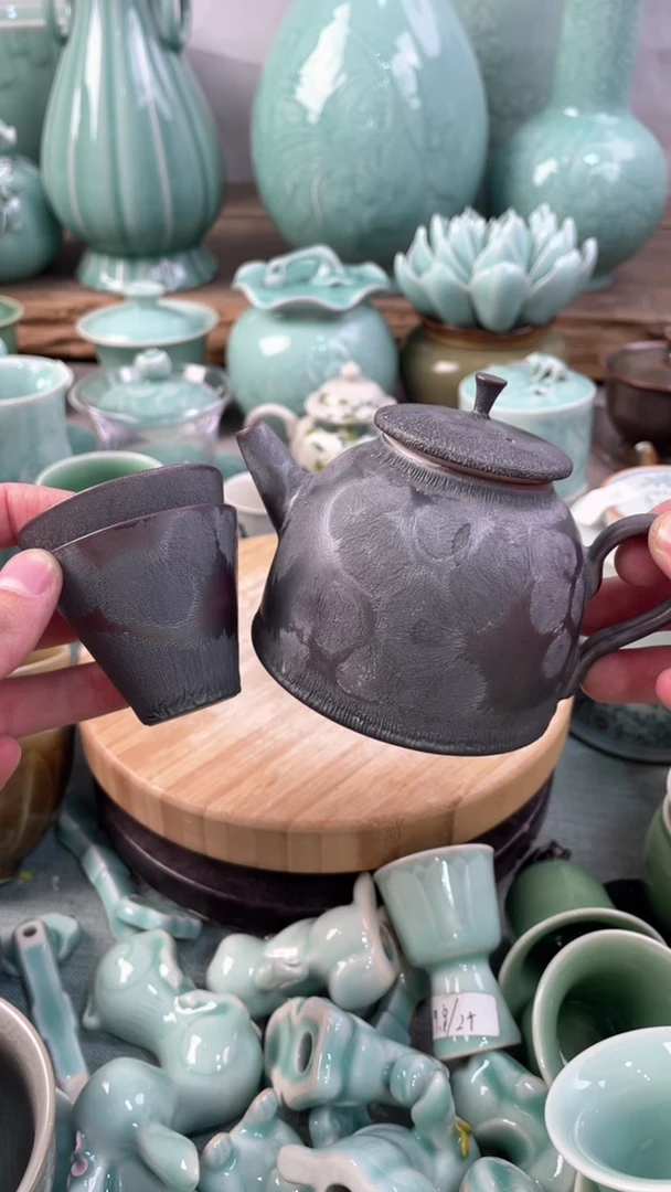 【闪购商品】1壶2杯 特价福利 微瑕 慧仙青瓷