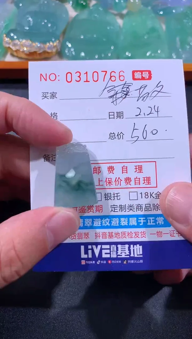 【闪购商品】翡翠颈饰未镶嵌敬