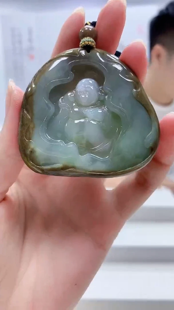 定制翡翠未镶嵌5028zm-毛货挂件285