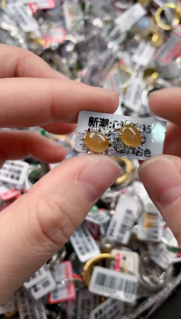 银S925镶嵌戒指翡翠777---9