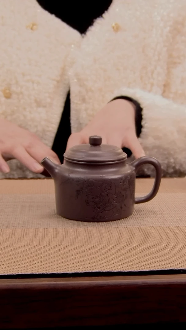 原矿德中天青紫砂壶28