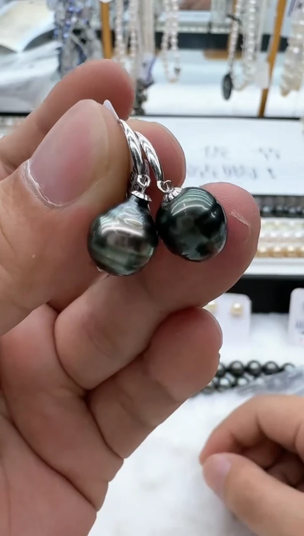 【闪购商品】海水珍珠耳饰18K金镶嵌发其一非基地发货不带证书