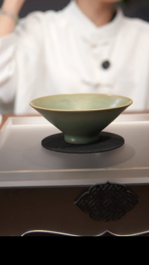 杯哟***黑斗笠杯  汝州原产地  原矿老釉