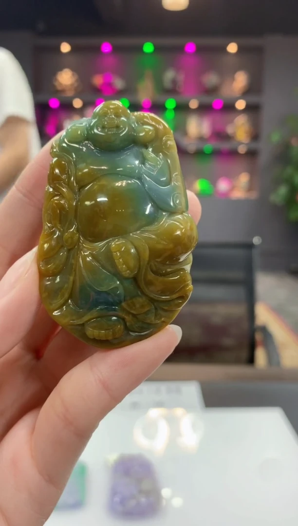 定制翡翠未镶嵌1015ry-毛货挂件42