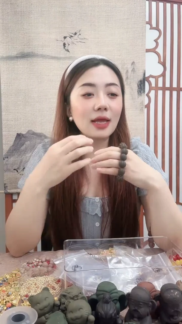 泥塑玫瑰南瓜珠子  手串