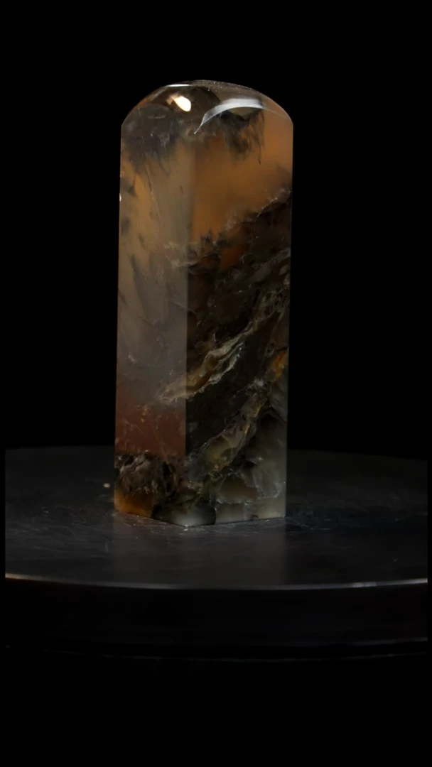 昌化石水墨玻璃冻