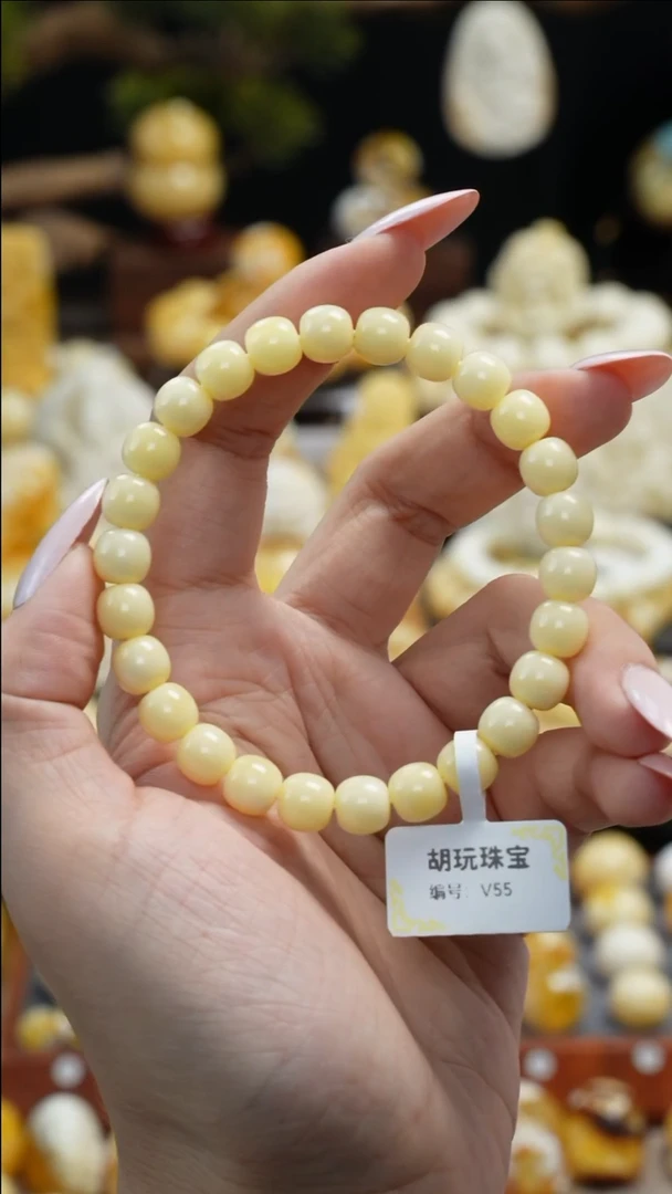 手链琥珀未镶嵌天然琥珀蜜蜡同料手串