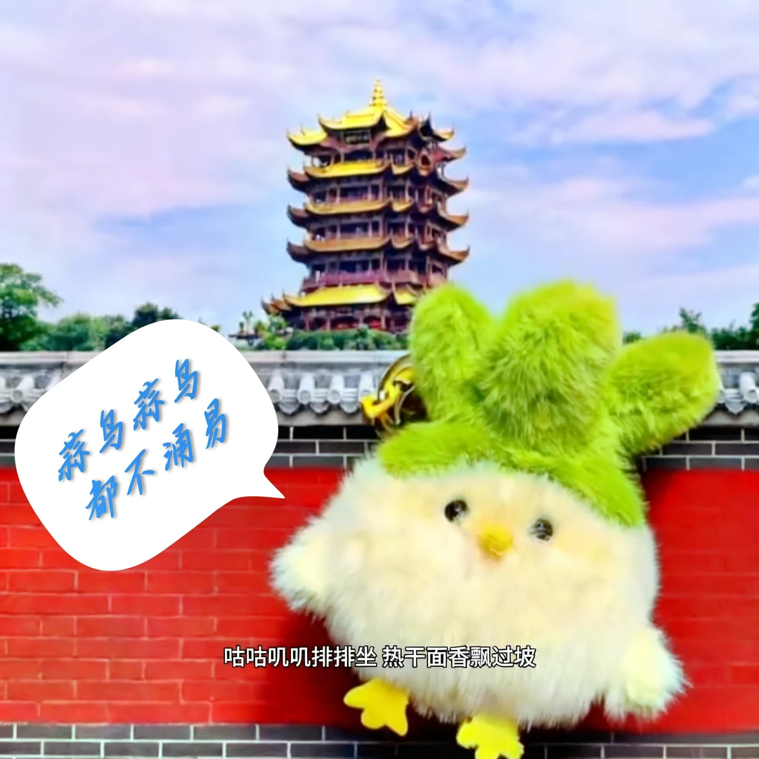 鄂人纪念品搞笑和平鸟毛绒玩具武汉文创蒜鸟蒜鸟