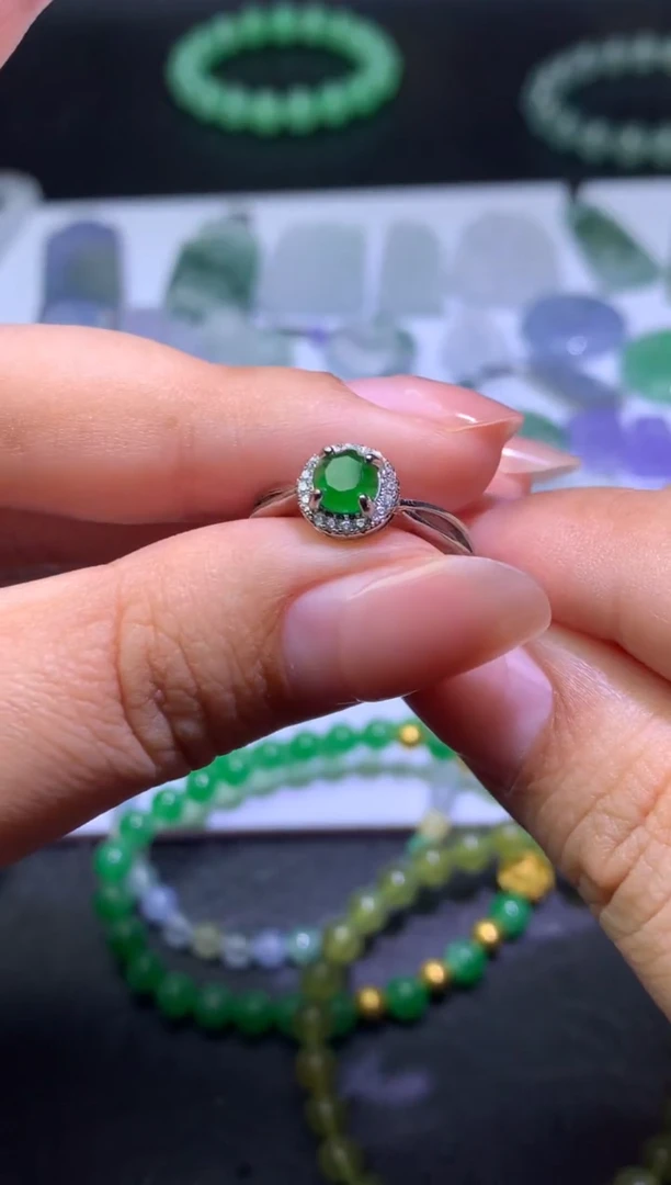 未镶嵌戒指翡翠净货