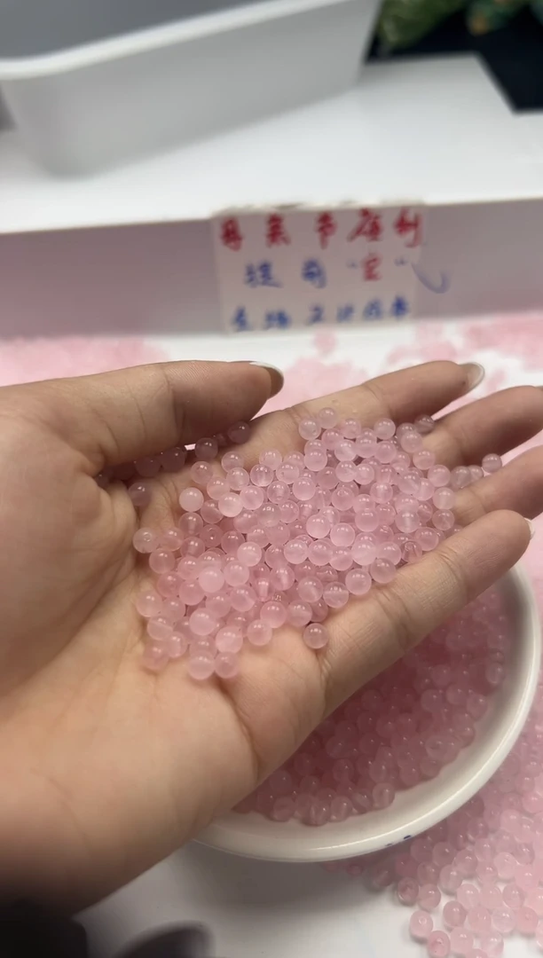 未镶嵌颈饰水晶w593粉水晶4mm*108颗