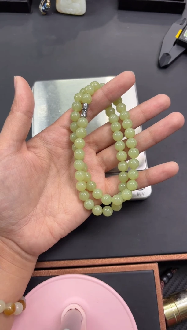 【闪购商品】和田玉项链未镶嵌若羌微色差卡8妈妈链