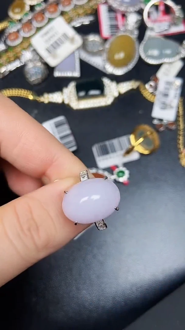 银S925镶嵌戒指翡翠3270