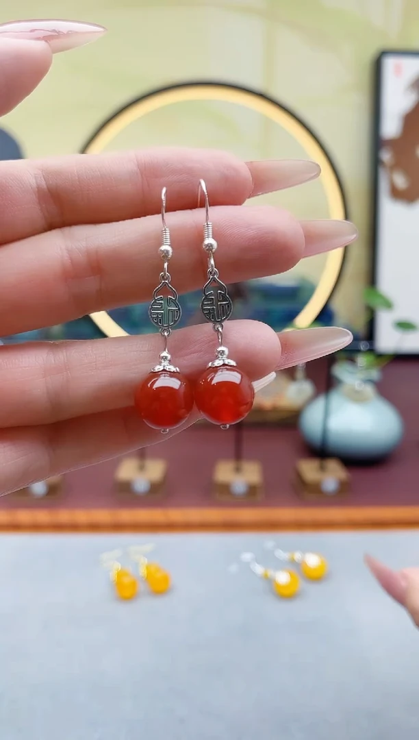 未镶嵌耳饰玛瑙/玉髓350