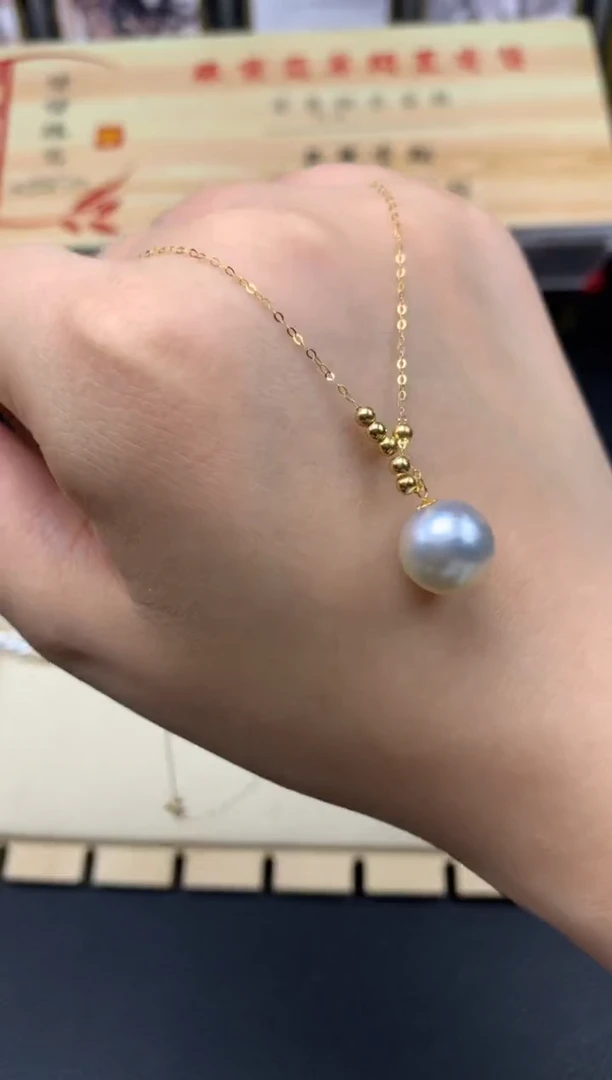 海水珍珠18K金镶嵌颈饰///////////