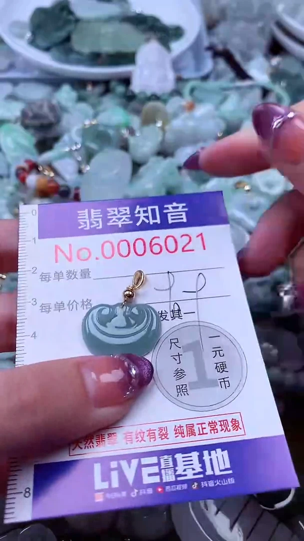 翡翠未镶嵌吊坠(不含链)6021