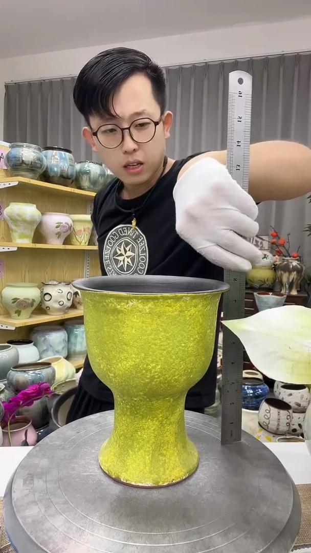陶瓷花盆9.14直播链接口14.5高20