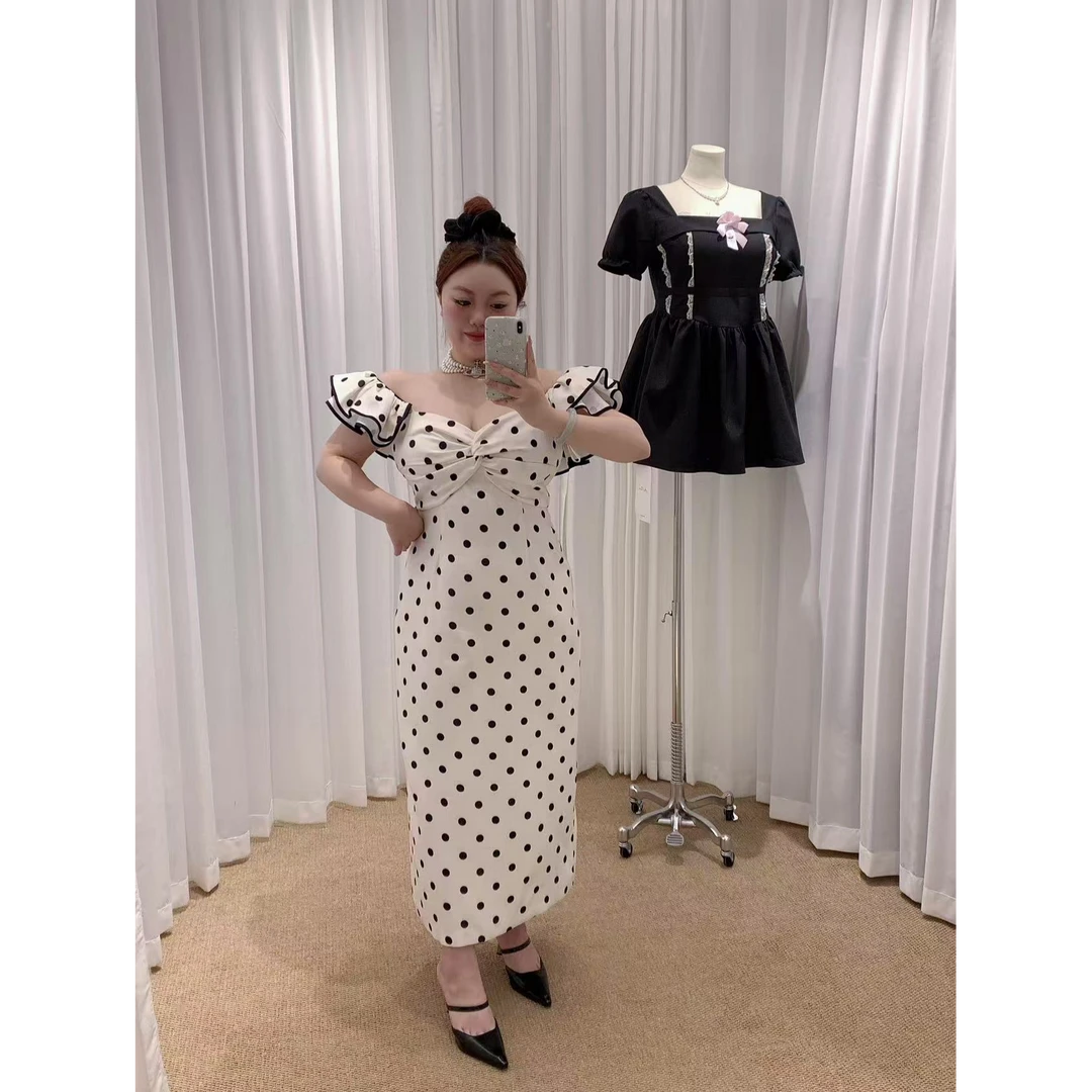 慧芝huizhi DS179波点礼服 重工定制款 多穿法立体收腰礼服连衣裙