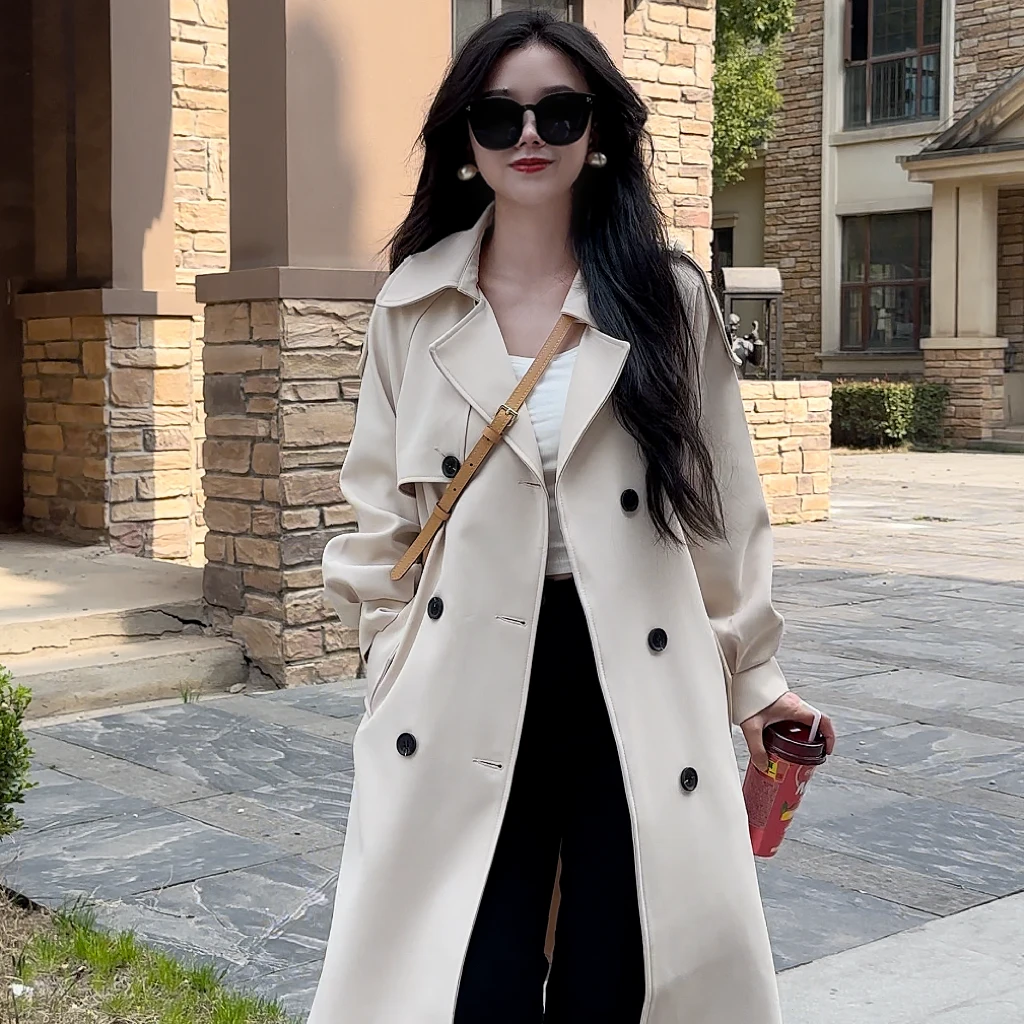 小付专属风衣外套女款新款小个子韩版气质大衣秋8588