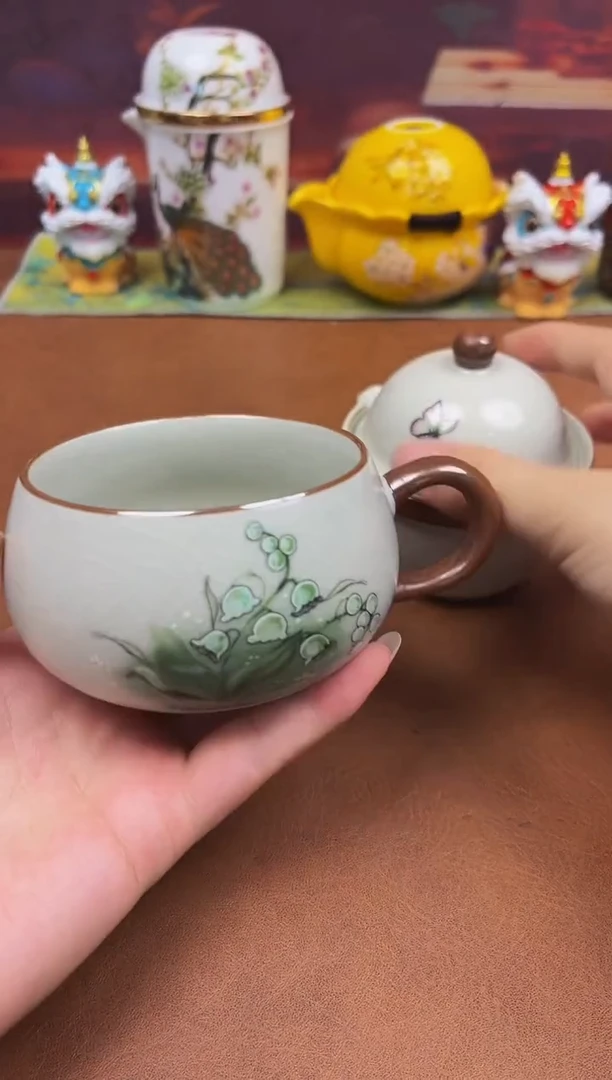 陶瓷茶具摆件旅行套组
