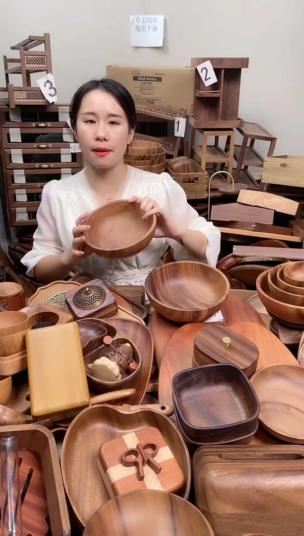 木 南美胡桃木碗20*7cm  内销