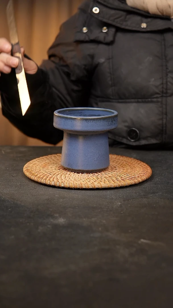 【闪购商品】瓷片泥泥手工花盆口9高8