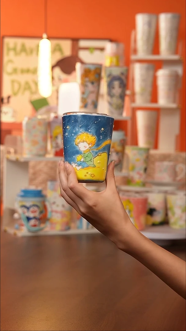 景德镇手工手绘文创陶瓷杯