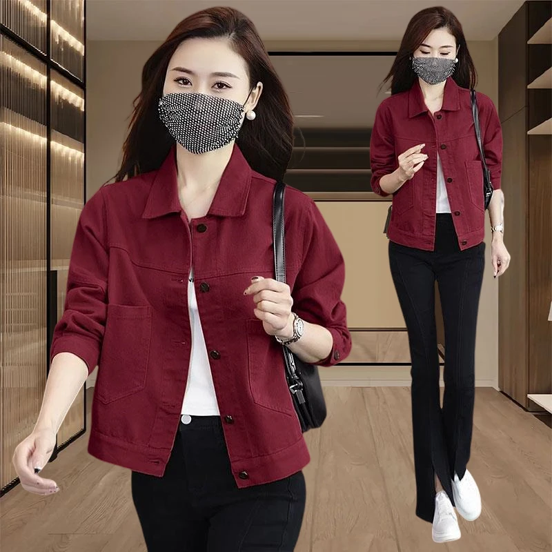 春秋外套女2025新款宽松复古休闲牛仔上衣时尚减龄百搭短款夹克衫