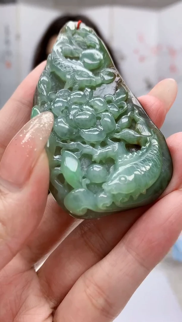 【闪购商品】定制翡翠未镶嵌4829MM-毛货挂件59