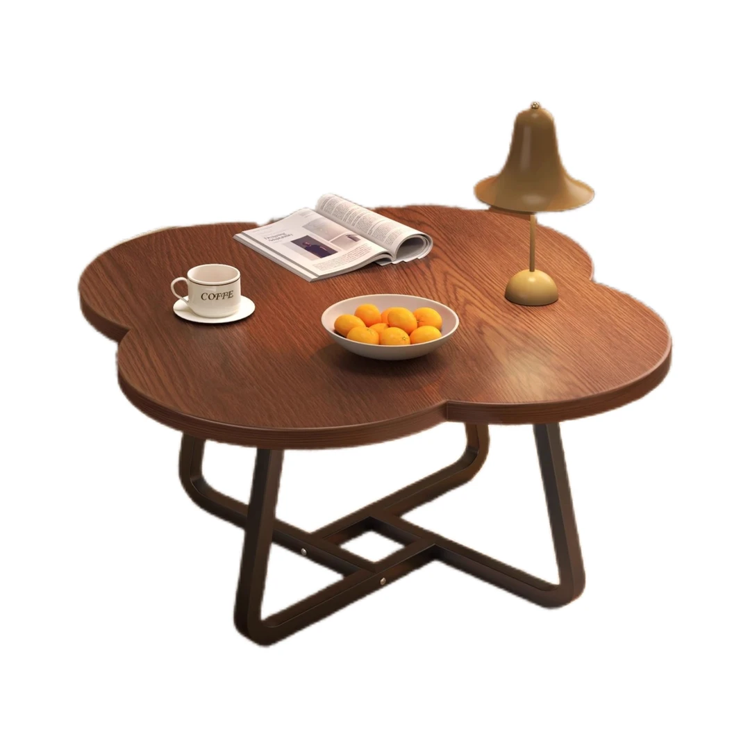 现代四叶草家用圆形卧室简易阳台边几茶几小户型客厅沙发简约轻奢