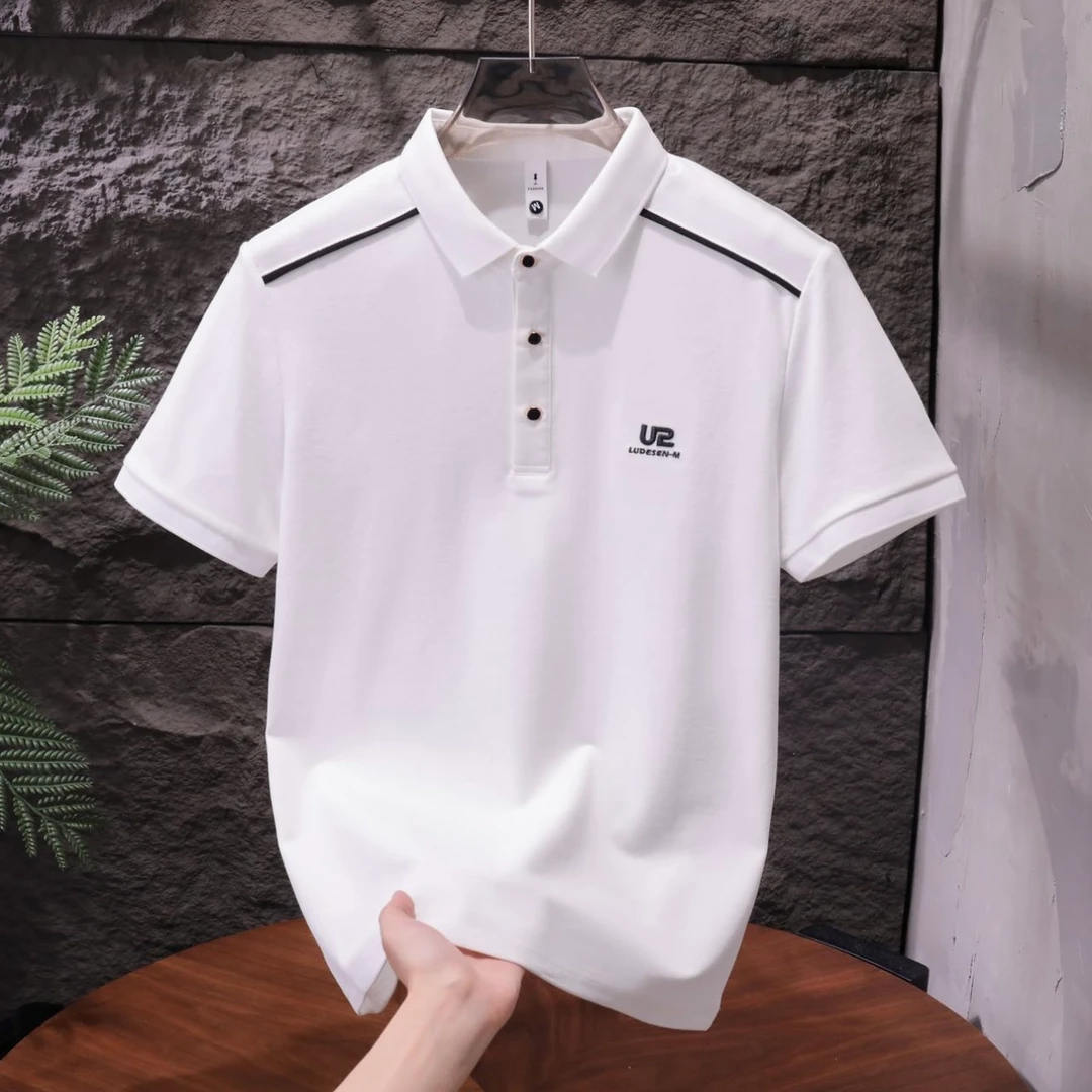 夏季男士新品棉质短袖时尚百搭简约休闲帅气风翻领POLO衫半袖男