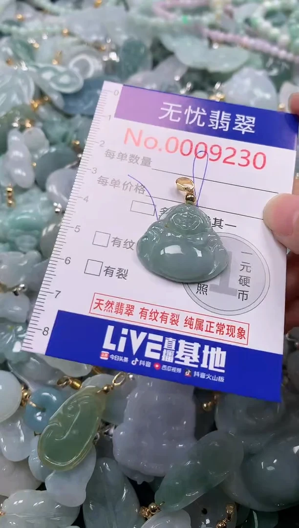 吊坠(不含链)未镶嵌翡翠9230