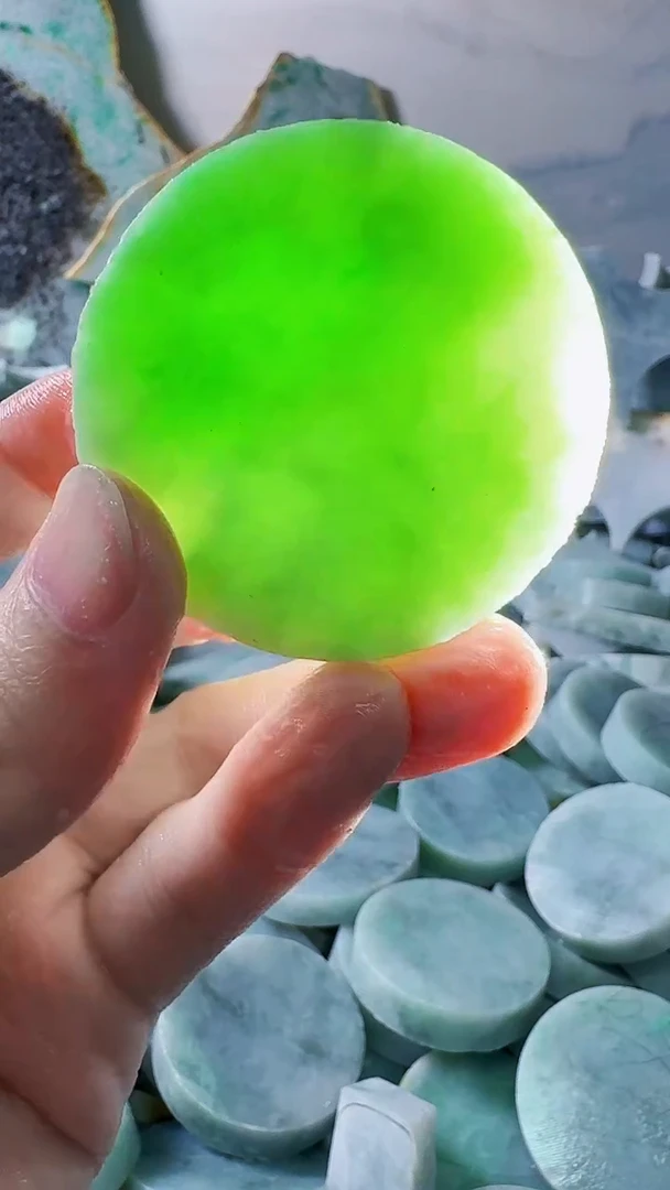 翡翠裸石缅甸翡翠A货文9032