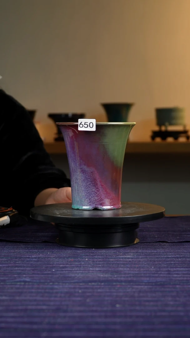 650窑变兰花盆15.5/14/14.5/13