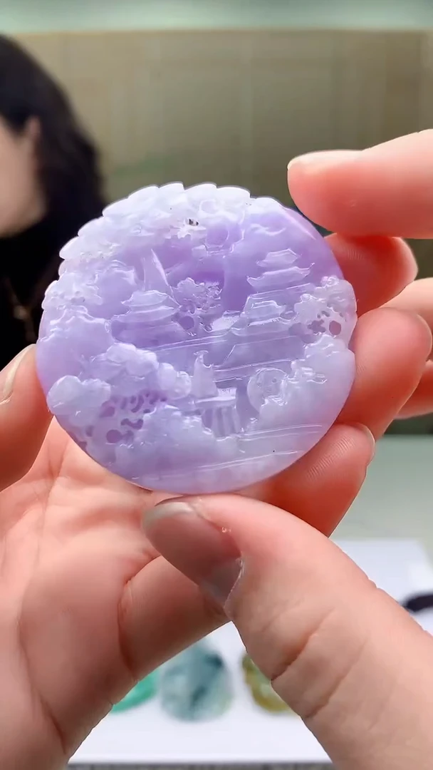 【闪购商品】定制翡翠未镶嵌4829bb-毛货挂件104