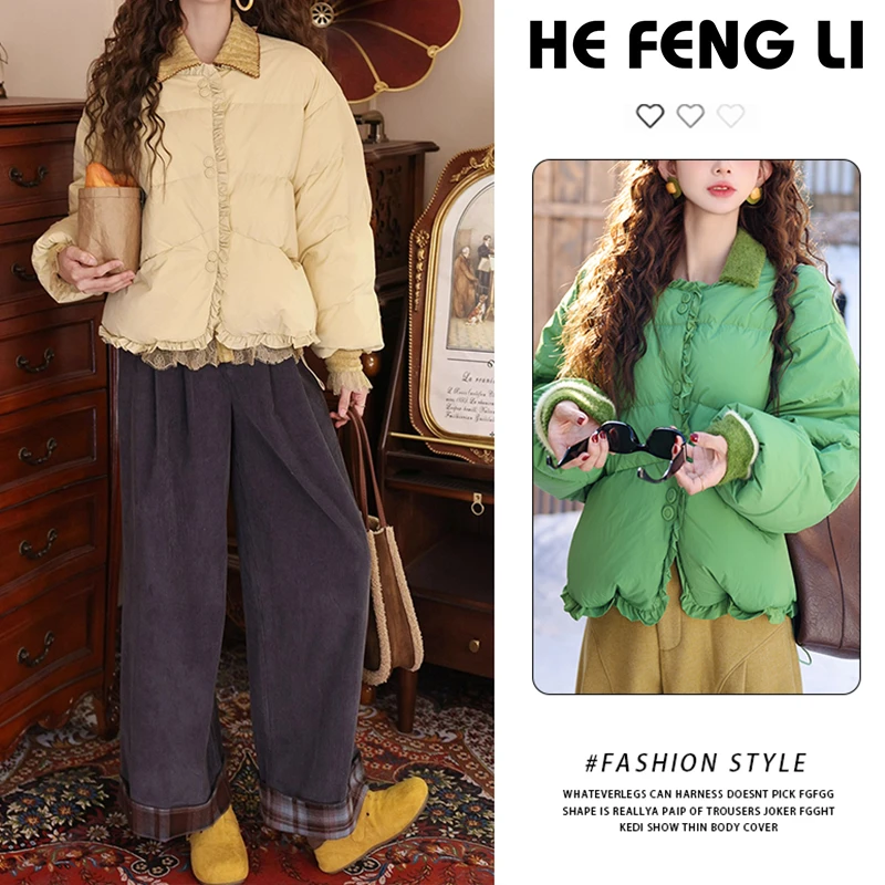 韩版时尚减龄单排多扣棉服女士2025冬季新款保暖潮流显瘦棉衣外套