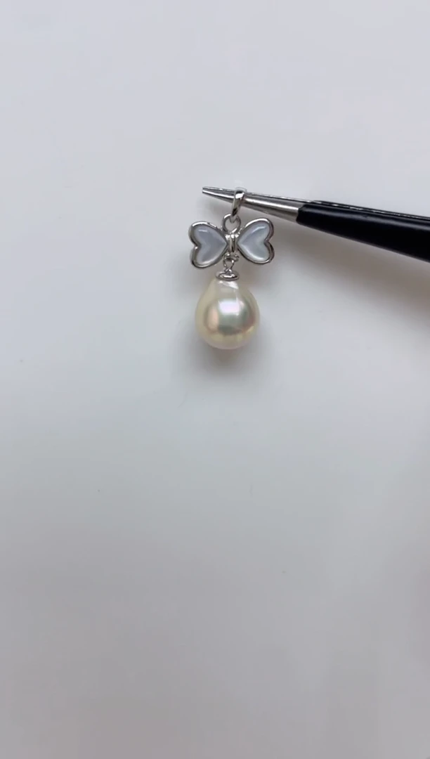 海水珍珠银S925镶嵌颈饰