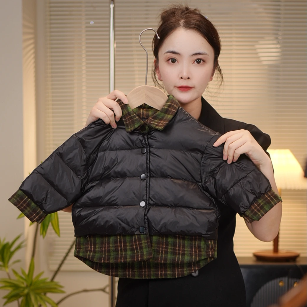 【现货】冬季时尚百搭男童女童经典复古保暖儿童羽绒服23262