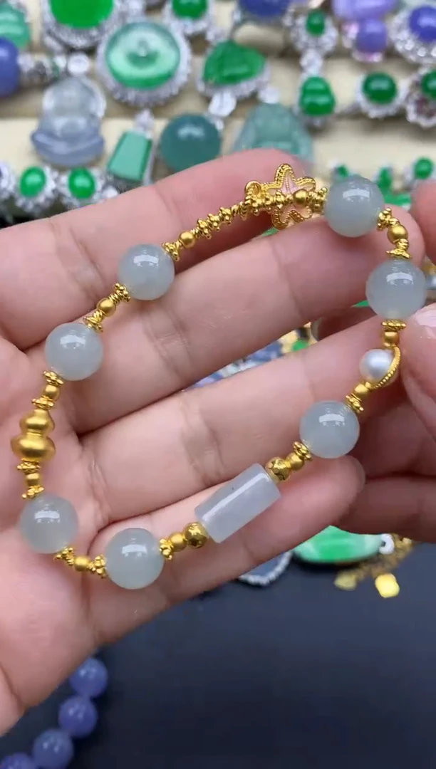 未镶嵌手链翡翠383-春日珠宝