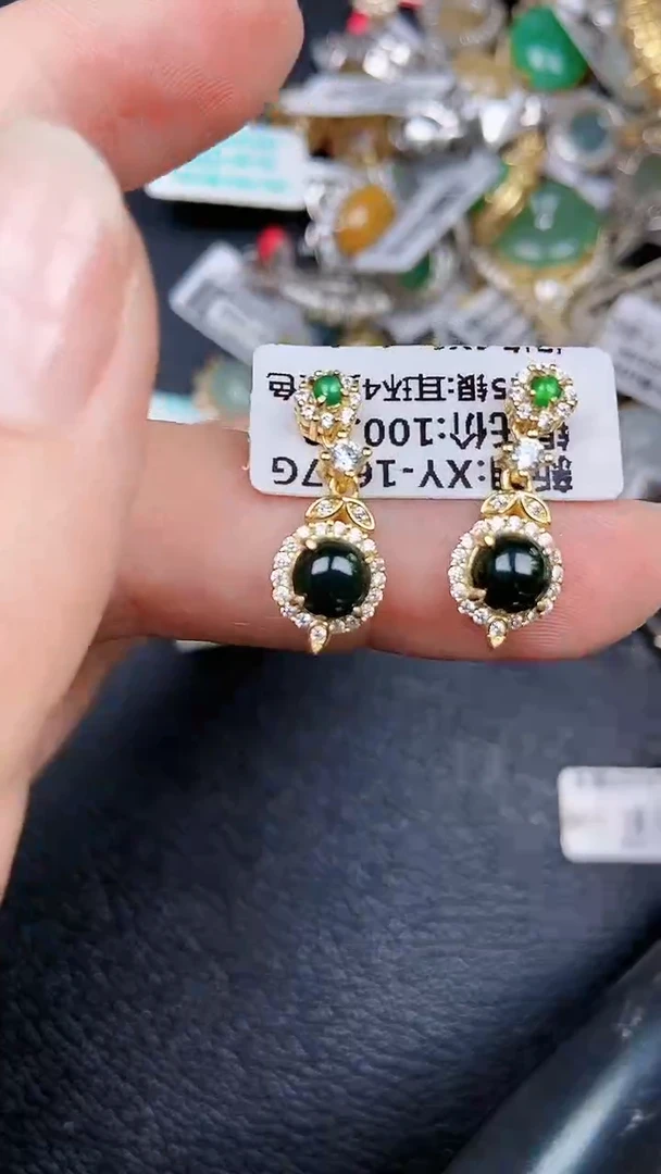 颈饰银S925镶嵌翡翠797