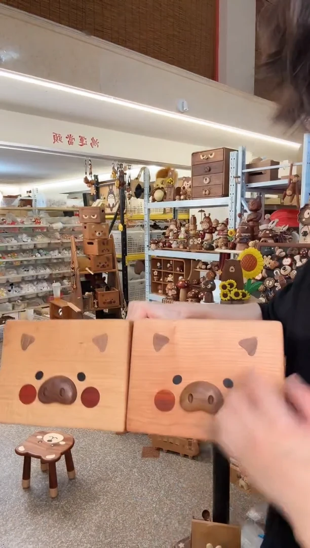 木瑕疵樱桃木猪筐