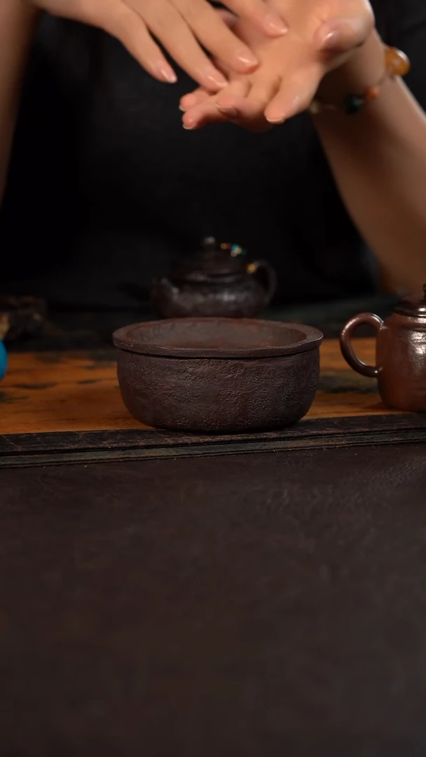 伟壶柴烧铜钱干泡 小号 汤圆