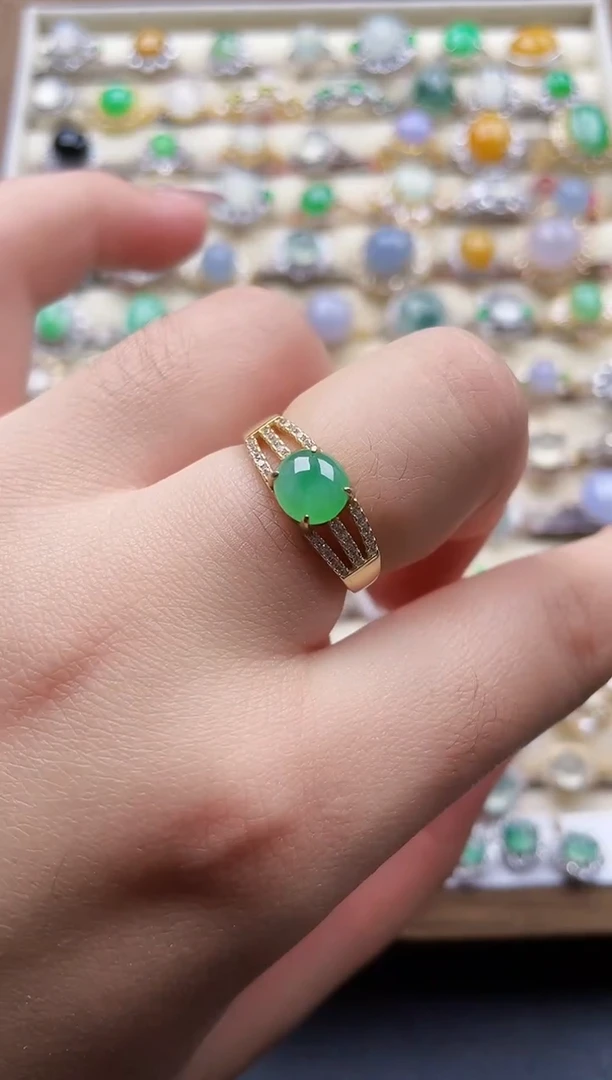 银S925镶嵌戒指翡翠51