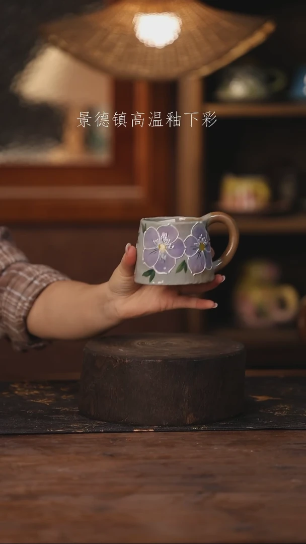 陶瓷景德镇高温釉下手绘陶瓷063